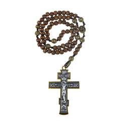 JOHN WICK Cross Russian Orthodox Roman Catholic Pendant Rosary Necklace Prop - cosplayboss