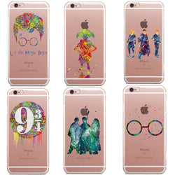 Harry Potter Harry Potter Watercolor Art Soft Clear TPU Phone Case Cover For iPhone 5C 5s 6 6s 7 7Plus - cosplayboss