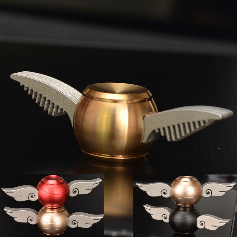 Harry Potter Inspired Snitch Fidget Spinner Embossed Wing Hand