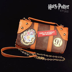 Harry Potter Hogwarts Castle Crest Envelope Satchel Fold Wallet Purse with Tag for Ladies Women - cosplayboss