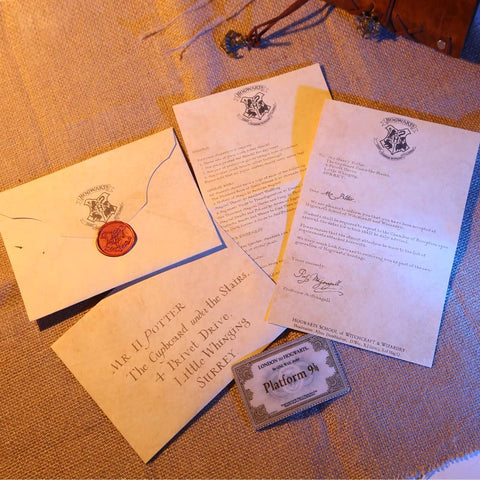 Harry Potter Hogwarts Acceptance Letter Package five pieces suit of Harry Potter Cosplay Prop Collectible - cosplayboss